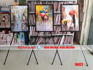 Tranh treo tường hiện đại 3D bộ 3 Góc Phố 86-a-b-c