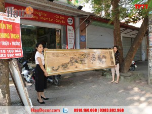 Tranh in giấy lụa cao cấp Trung Quốc Ngũ Phúc TP77