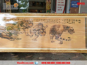 Tranh in giấy lụa cao cấp Trung Quốc Ngũ Phúc TP77