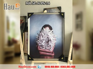 Tranh treo tường hiện đại 3D bộ 2 bức Mỹ Nhân N-PN-14