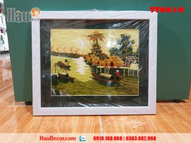 Tranh thêu tay Bến Đò Quê Hương TT0010