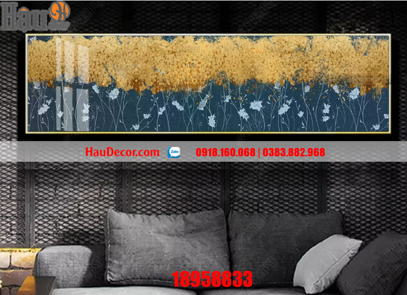 Tranh treo tường hiện đại 3D Rừng Vàng Biển Bạc 18958833