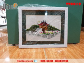 Tranh thêu tay Chùa Một Cột TT0019