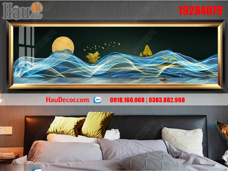 Tranh treo tường hiện đại 3D Rừng Vàng Biển Bạc 19284079