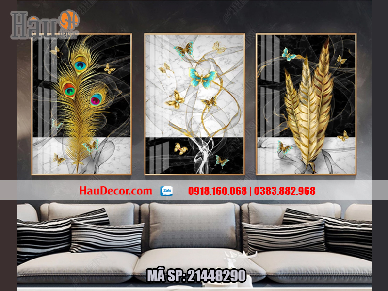 Tranh treo tường hiện đại 3D Hồ Điệp 21448290