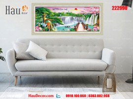 Tranh thêu chữ thập 3D Non Nước Hữu Tình 222990