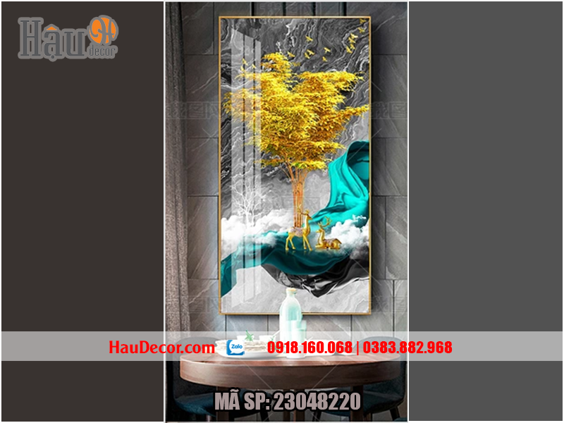 Tranh treo tường hiện đại 3D Rừng Vàng Biển Bạc 23048220