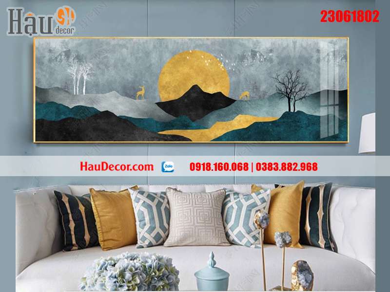 Tranh treo tường hiện đại 3D Song Dương Phú Quý 23061802