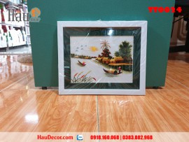 Tranh thêu tay Bến Sông Quê Hương TT0024