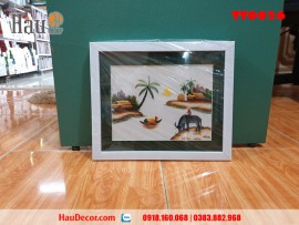 Tranh thêu tay Bến Đò Tuổi Thơ TT0026