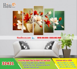 Tranh ghép bộ 5 bức Bình Hoa 32421
