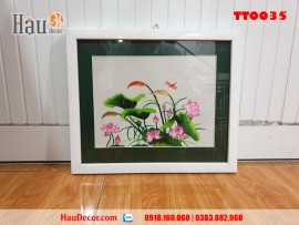 Tranh thêu tay Hoa Sen TT0035