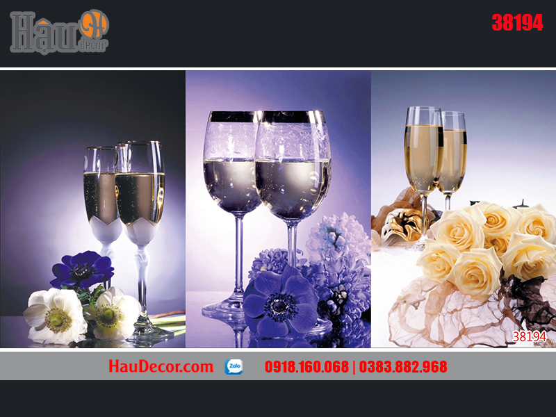 Tranh treo tường hiện đại 3D bộ 3 bức Cụng Ly 38194