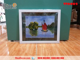 Tranh thêu tay Hòn Trống Mái TT0004