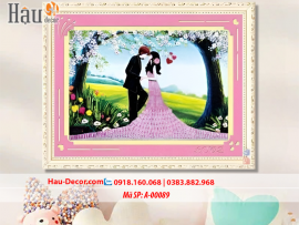 Kit tranh thêu ruy băng Ngày Hạnh Phúc A-00089