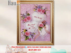 Kit tranh thêu ruy băng Ngày Kỷ Niệm AD01-034