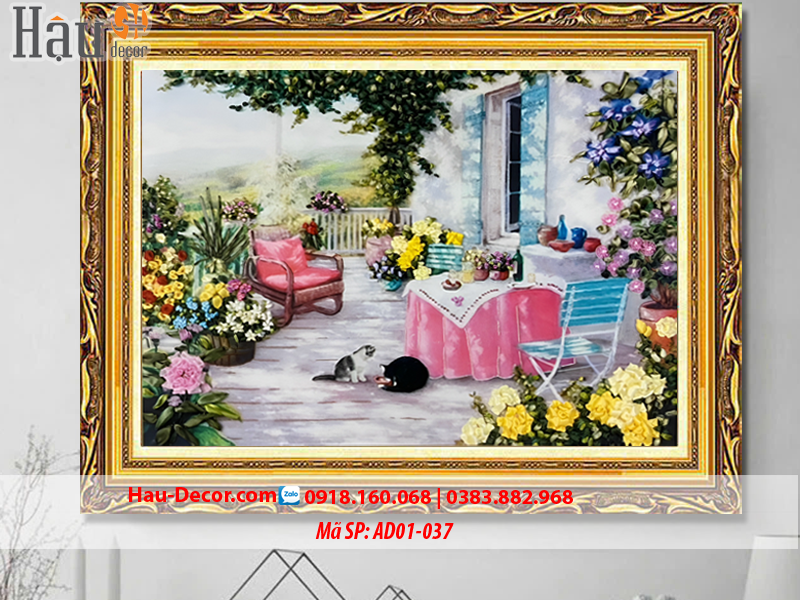 Kit tranh thêu ruy băng Tổ Ấm Hạnh Phúc AD01-037