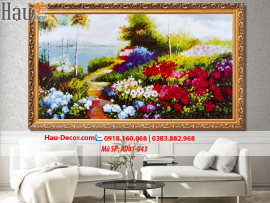Kit tranh thêu ruy băng Cảnh Đẹp AD01-043