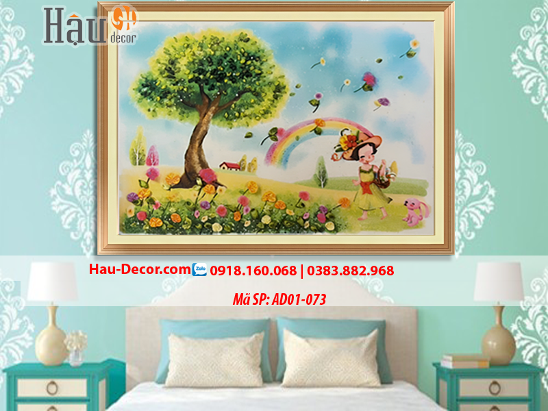 Kit tranh thêu ruy băng đồi cầu cồng ad01-073