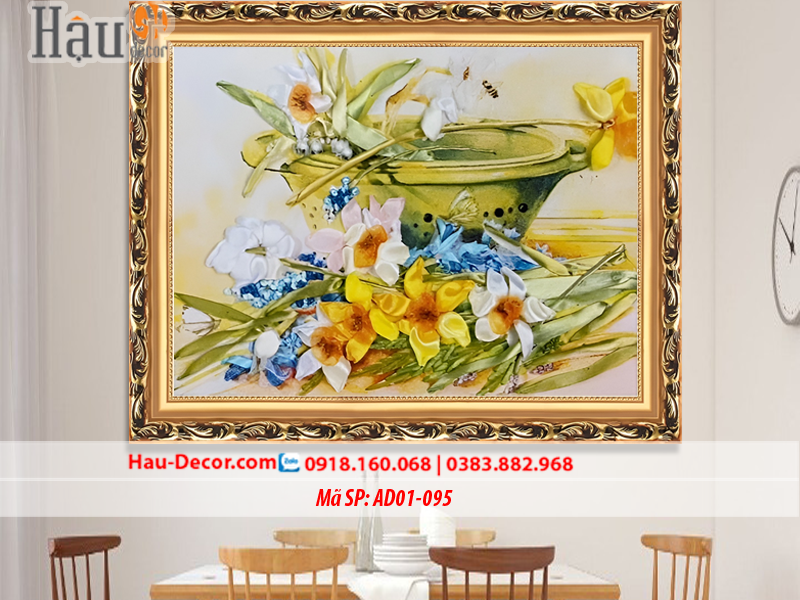 Kit tranh thêu ruy băng Hoa Nghệ Thuật AD01-095