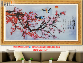 Kit Tranh thêu ruy băng Hoa Khai Phú Quý AD01-167