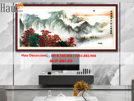 Kit tranh thêu ruy băng Sơn Thủy Hữu Tình AD03-035