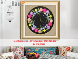 Kit tranh thêu ruy băng Đồng Hồ Hoa Hồng B-00010