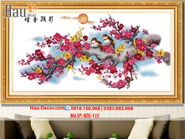 Kit Tranh thêu ruy băng Hoa Khai Phú Quý BZG-135