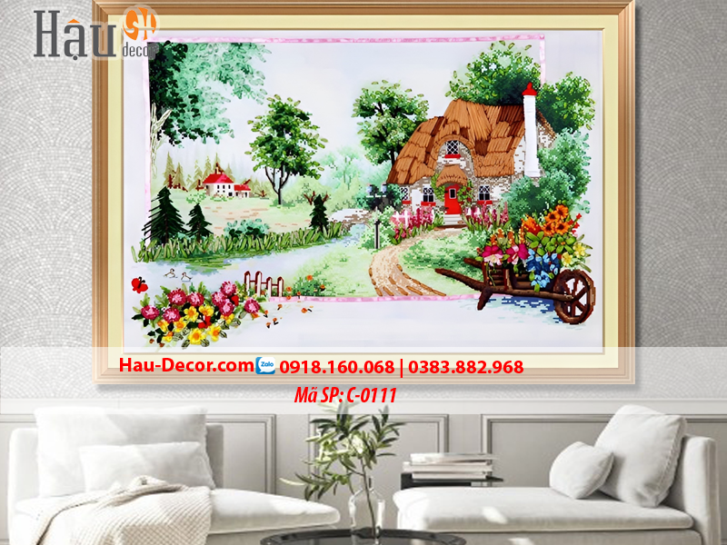 Kit tranh ruy băng Tổ Ấm Hạnh Phúc C-0111