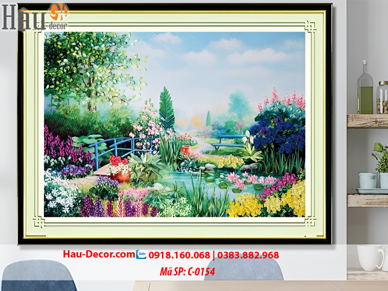 Kit tranh thêu ruy băng Sắc Hạ C-0154