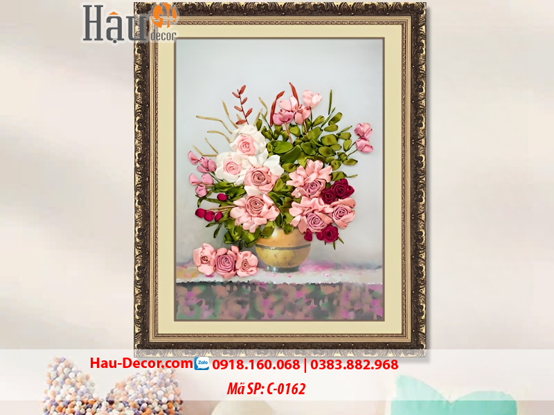 Kit tranh thêu chữ thập Lọ Hoa Nghệ Thuật C-0162