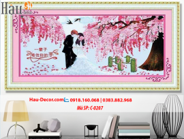 Kit tranh thêu ruy băng Ngày Hạnh Phúc C-0207