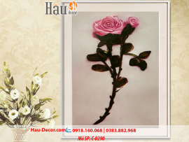 Kit tranh thêu ruy băng Bông Hoa Hồng C-0290