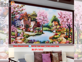 Kit tranh ruy băng Tổ Ấm Hạnh Phúc C-0332