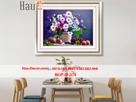 Kit tranh thêu ruy băng Giỏ Cúc Họa Mi CD-2276