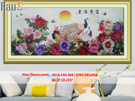 Kit tranh thêu ruy băng Hoa Khai Phú Quý CD-2397