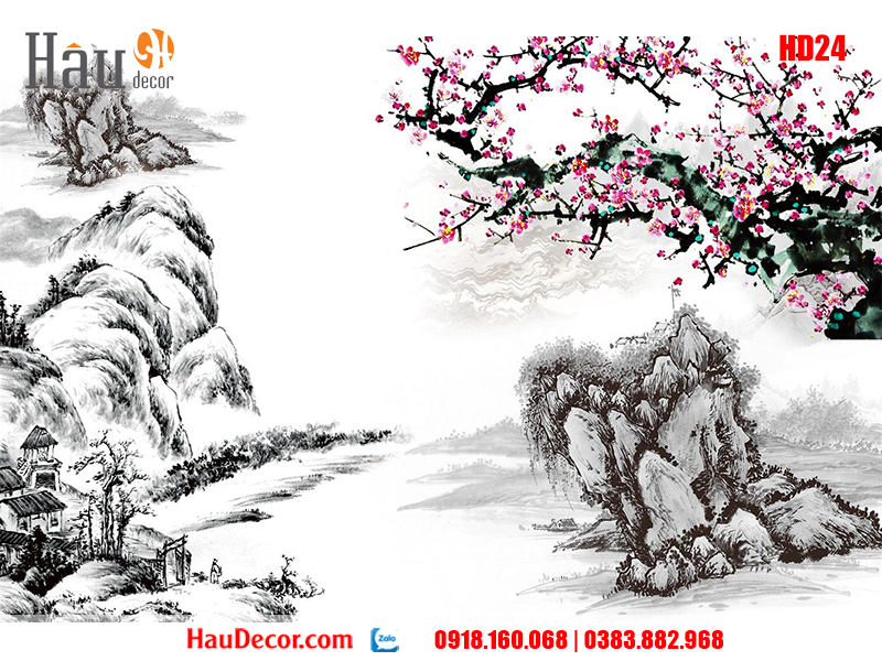 Tranh treo tường hiện đại Sơn Thủy Hữu Tình HD24