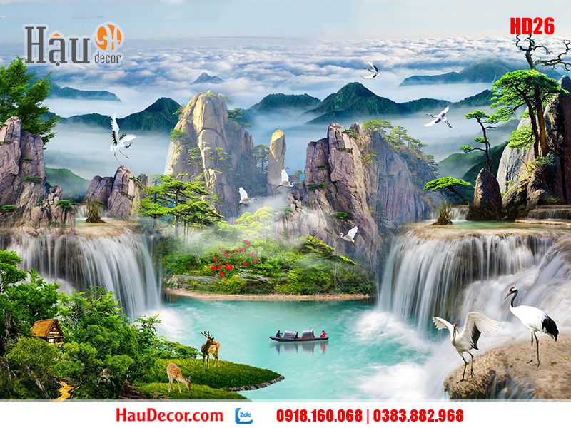 Tranh treo tường hiện đại Sơn Thủy Hữu Tình HD26