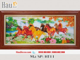 Tranh Đính Đá Mã Đáo Thành Công Hoàn Thành Đóng Khung HT11