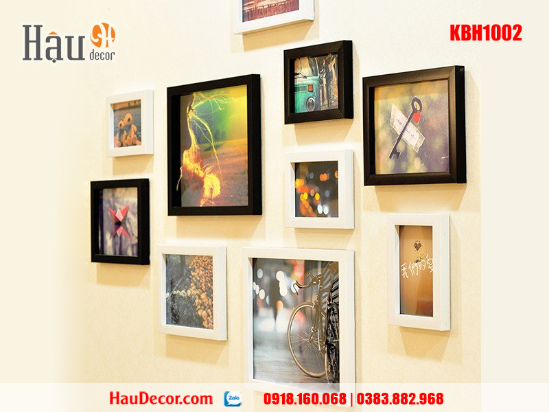 Khung ảnh bộ 10 bức KBH1002 Khung ảnh bộ 10 bức KBH1002