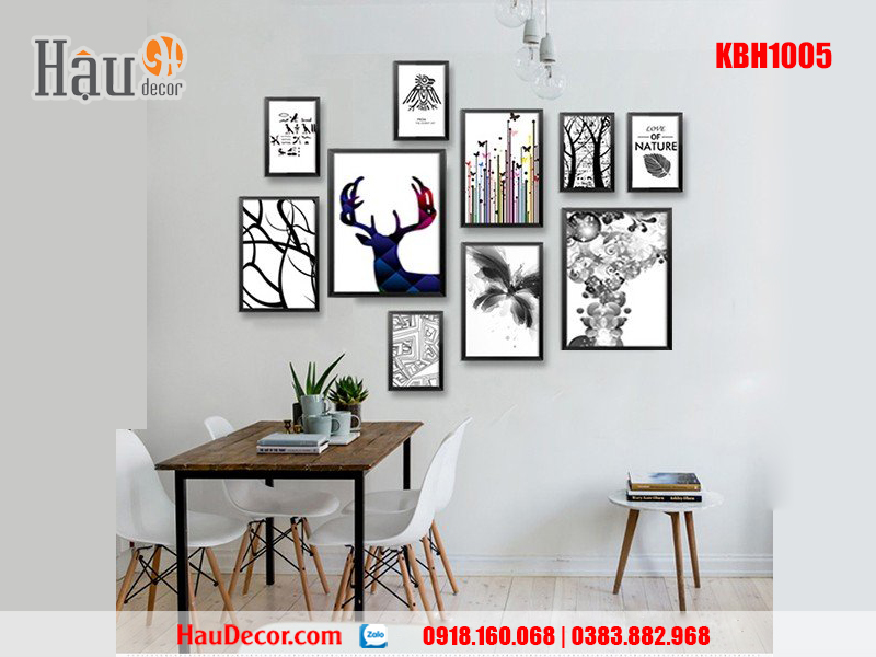 Khung ảnh bộ 10 bức KBH1005 Khung ảnh bộ 10 bức KBH1005