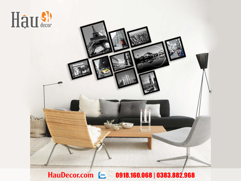 Khung ảnh bộ 10 bức KBH1006 Khung ảnh bộ 10 bức KBH1006