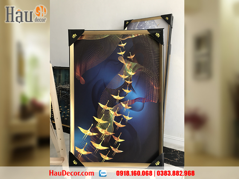 Tranh treo tường hiện đại 3D Rừng Vàng Biển Bạc N-HT-02