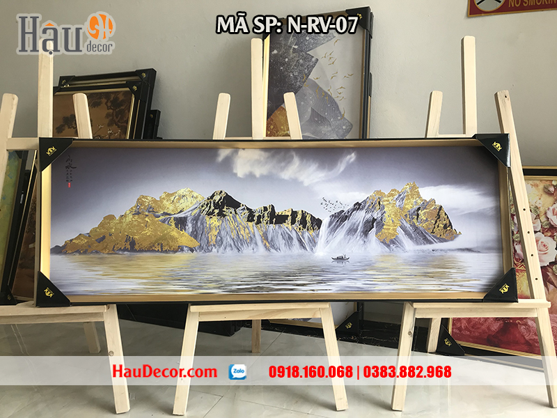 Tranh treo tường hiện đại 3D Rừng Vàng Biển Bạc N-RV-07