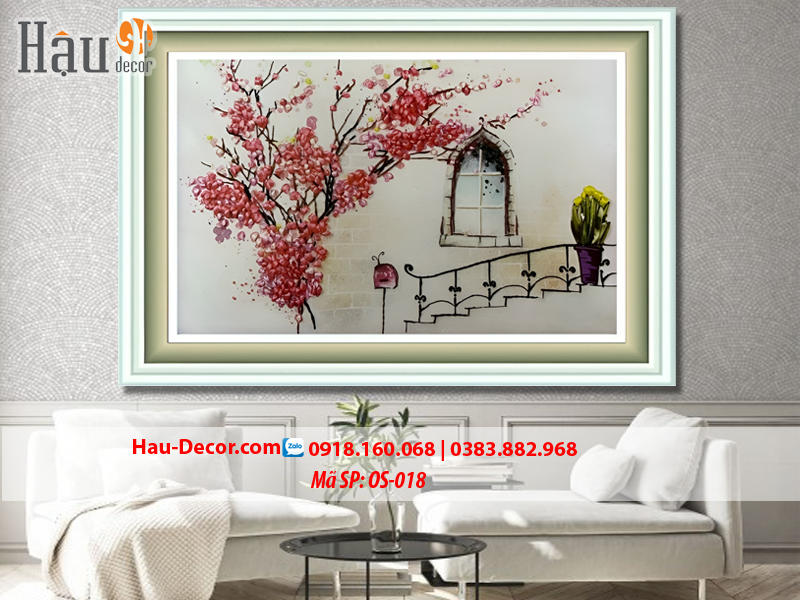 Kit tranh thêu ruy băng góc phố nhỏ OS-018