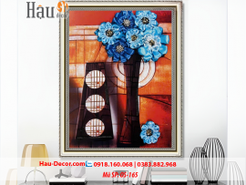 Kit tranh thêu ruy băng Lọ Hoa Nghệ Thuật OS-165