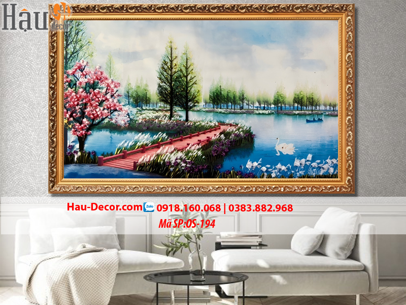Kit tranh thêu ruy băng Cảnh Đẹp OS-194