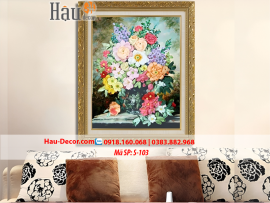 Kit tranh thêu ruy băng Lọ Hoa Nghệ Thuật S-103