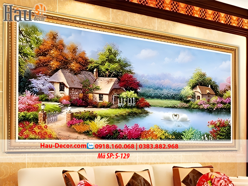 Kit tranh thêu ruy băng Tổ Ấm Hạnh Phúc S-129