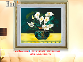Kit tranh thêu ruy băng  Lọ Hoa Rum Nghệ Thuật S-147 / AD01-176